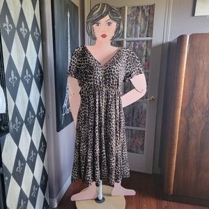 TORRID LEOPARD PRINT DRESS SZ 1